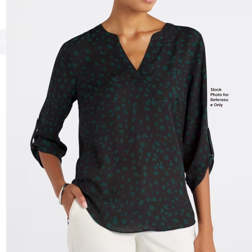 FORTUNE + IVY Tulsa Smocked Mixed Material Blouse